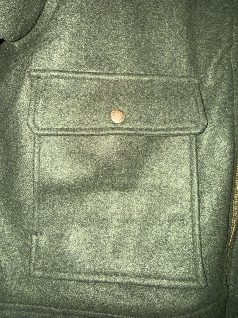 Banana Republic Olive Green Utility Jacket Zip Front XL NWT Women’s - Picture 9 of 10